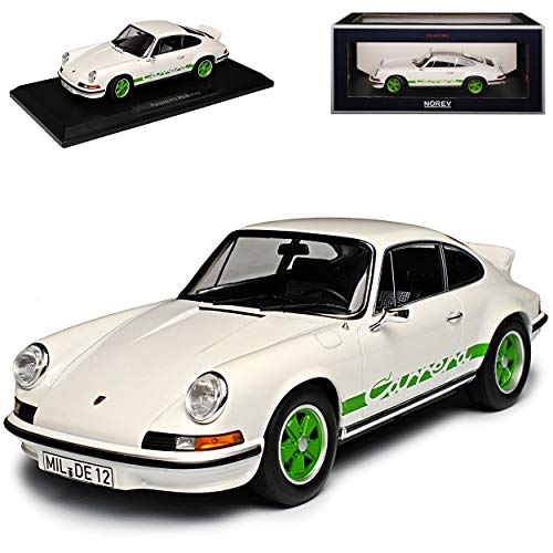 Norev Porsche 911 Urmodell RS Touring Coupe Weiss mit Grün 1963-1973 1/18 Modell Auto von Norev B-M-W