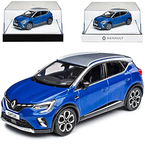 Norev Renautl Captur II Blau mit Dach in Silber 2. Generation Ab 2020 1/43 Modell Auto mit individiuellem Wunschkennzeichen von Norev B-M-W