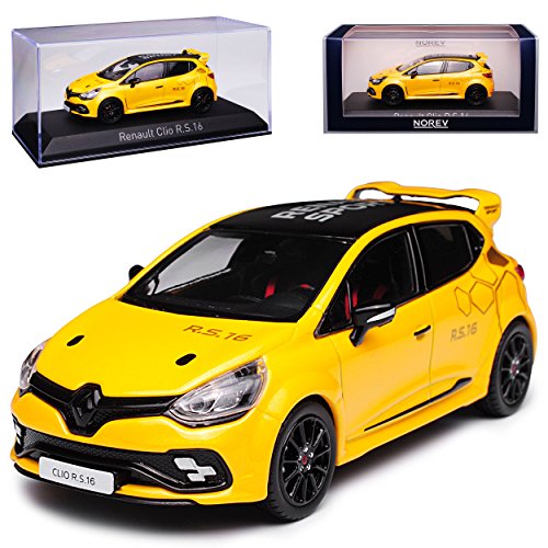 Norev Renautl Clio RS 16 IV X98 Gelb 5 Türer 4. Generation Modell Ab 2012 Ab Facelift 2016 1/43 Modell Auto mit individiuellem Wunschkennzeichen von Norev