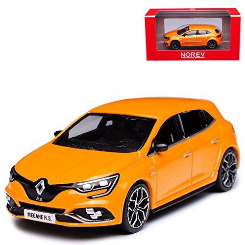 Norev Renautl Megane RS IV Orange 5 Türer Ab 2017 4. Generation Ab 2015 1/64 Modell Auto mit individiuellem Wunschkennzeichen von Norev B-M-W