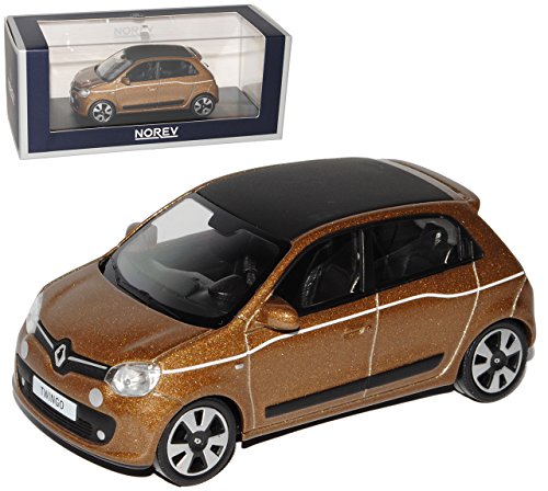 Norev Renautl Twingo III Cappuccino Braun 5 Türer 3. Generation Ab 2014 1/43 Modell Auto mit individiuellem Wunschkennzeichen von Norev