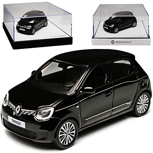 Norev Renautl Twingo III Schwarz 5 Türer 3. Generation Ab 2014 Version Ab Facelift 2019 1/43 Modell Auto mit individiuellem Wunschkennzeichen von Norev