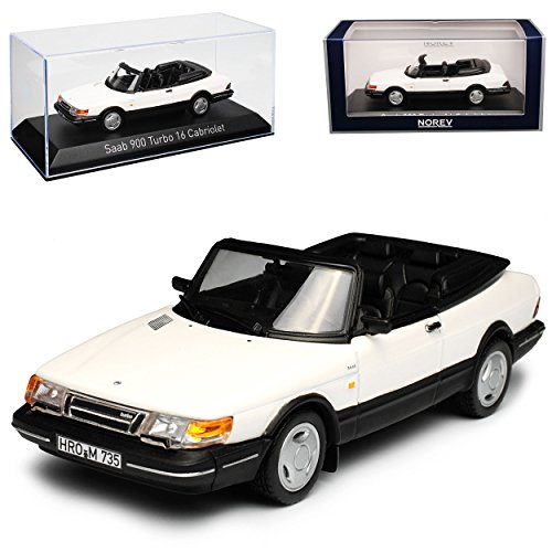 Norev Saab 900 Turbo 16 Weiss Cabrio 1992 Generation 1978-1994 1/43 Modell Auto von Norev B-M-W