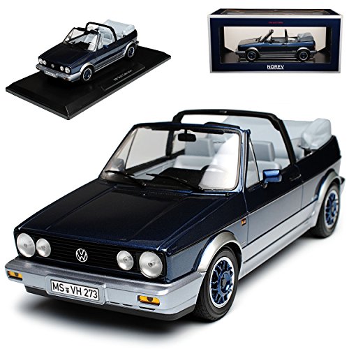 Norev Volkwagen Golf I Cabrio Bel Air Blau Metallic 1979-1993 1/18 Modell Auto mit individiuellem Wunschkennzeichen von Norev B-M-W