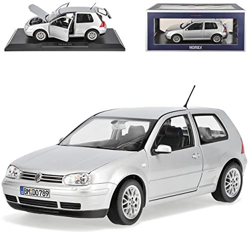 Norev Volkwagen Golf IV G*T*I Silber 3 Türer 1997-2003 limitiert auf 500 Stück 1/18 Modell Auto von Norev B-M-W