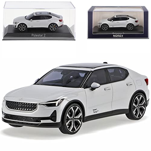 Norev Volvo Polestar 2 Magnesium Silber Weiss Ab 2020 1/43 Modell Auto mit individiuellem Wunschkennzeichen von Norev B-M-W