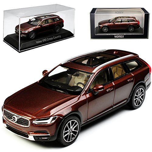 Norev Volvo V90 Cross Country Kombi Maple Braun Ab 2016 1/43 Modell Auto mit individiuellem Wunschkennzeichen von Norev B-M-W