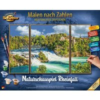 Schipper 609260888 - Malen nach Zahlen, Naturschauspiel Rheinfall, Triptchon von Simba Toys