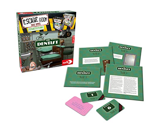 Noris 606101775 - Escape Room Erweiterung The Dentist - Familien und Gesellschaftsspiel für Erwachsene - Nur mit dem Chrono Decoder spielbar - ab 16 Jahren von Noris