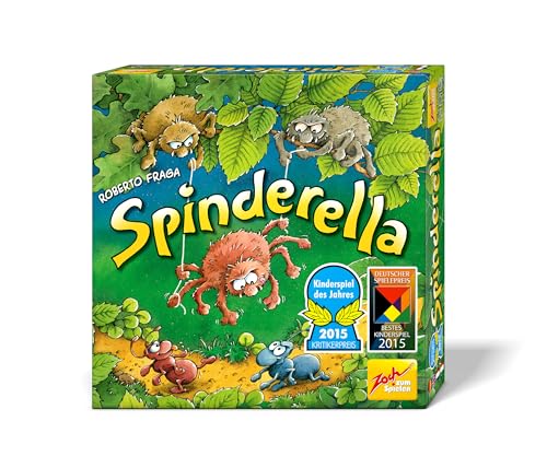 Zoch 601105077 Spinderella - Kinderspiel des Jahres 2015 - kindgerechtes Wettlaufspiel in unterschiedlichen Schwierigkeitsstufen, für Kinder ab 6 Jahren von Zoch zum Spielen