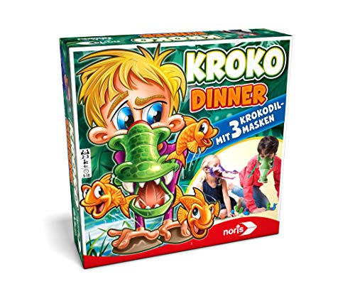 Noris 606011756 - Kroko Dinner - Das Party- und Geschicklichkeitsspiel mit 3 Krokodil Masken mit verstellbarem Gummiband, ab 4 Jahren Noris 606011756 - Kroko Dinner - Das Party- und Geschicklichkeitsspiel mit 3 Krokodil Masken mit verstellbarem Gummiband, ab 4 Jahren von noris