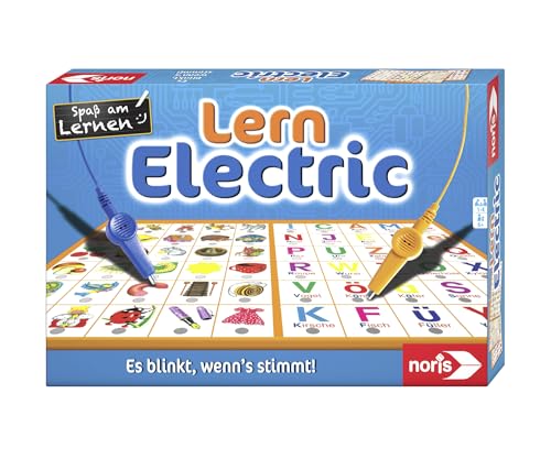 Noris 606013711 Lern Electric Der Lernspiel-Klassiker was passt zusammen, Es blinkt, wenn's stimmt, ab 6 Jahren von Noris