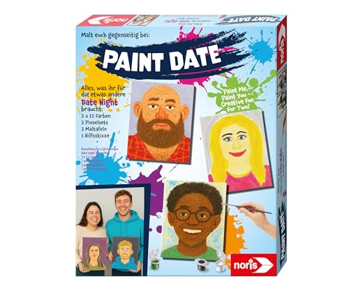 Noris 606062040 Paint Malspiel mit Pinseln, Farben und Maltafeln 24x30 cm, beidseitig bemalbar und rahmenfähig, Partyspiel und Date Game, kreatives Gesellschaftsspiel für Erwachsene & Jugendliche Noris 606062040 Paint Malspiel mit Pinseln, Farben und Maltafeln 24x30 cm, beidseitig bemalbar und rahmenfähig, Partyspiel und Date Game, kreatives Gesellschaftsspiel für Erwachsene & Jugendliche von Noris