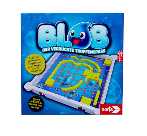 Noris 606064711 - Blob - Der verrückte Tropfenspaß (Spiel ab 5 Jahre) - innovatives Geschicklichkeitsspiel mit Wow-Effekt für Kinder, Labyrinth mit endlosen Herausforderungen, 1-2 Spieler von Noris