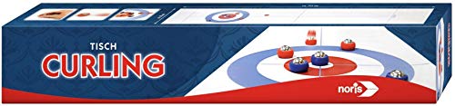 Noris 606101717 - Tisch Curling, ausrollen und los geht's, mit ausrollbarer Curlingmatte für weiteren Spielspaß auch unterwegs, ab 6 Jahren von Noris