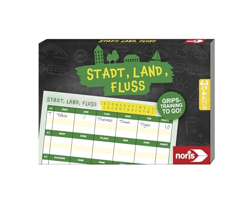 Noris 606192091 Stadt, Land, Fluss - Spielblock von Noris