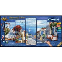 Schipper 609450797 - Malen nach Zahlen, Mykonos, Polyptychon, 5-teilig, 132x72cm von Simba Toys