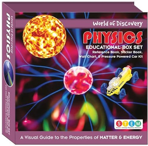 Children's Physics Educational Box Set – enthält Referenzbuch, Sticker Book, Wall Chart und Pressure Powered Car Kit von North Parade Publishing