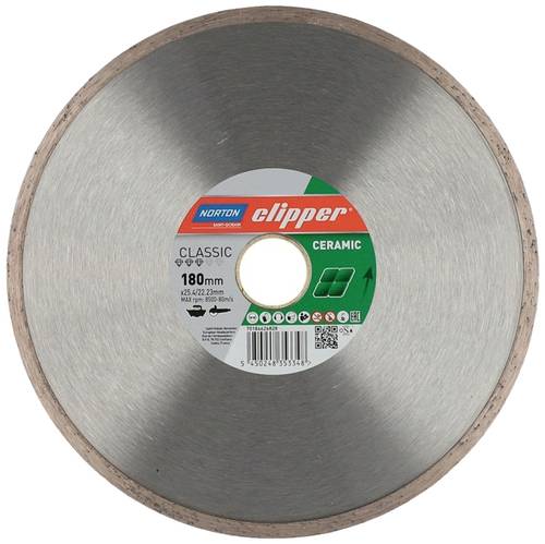 Norton Abrasives 70184626828 Diamanttrennscheibe Durchmesser 180mm Bohrungs-Ø 25.4mm 1St. von Norton Abrasives