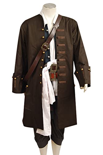 NoryNick Piraten Kostüm Pirat Cosplay Anzug Piratenkostüm Herren Mittelalter Vintage Kostüm Viking Renaissance Viktorian Piraten Halloween Karneval Outfits von NoryNick