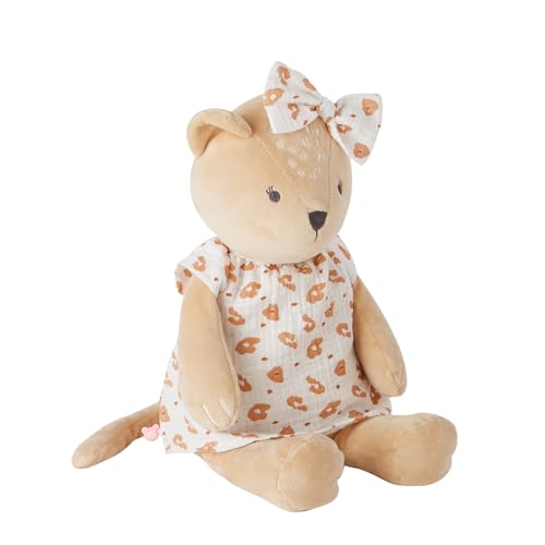Noukie's - Schmusetuch für Kinder - Kleines Plüschtier Kendi - Schmusetuch aus Bio-Baumwolle - Kindgerechte Größe (25 cm) von Noukie's