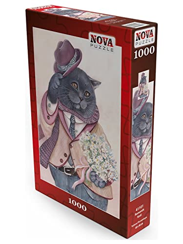 Nova 1000 Teile Puzzle - Romantische Katze - Tatiana Plovetskaya von Nova Puzzle