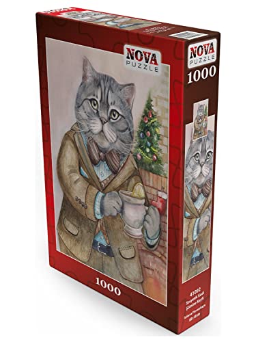 Nova 1000 Teile Saucenkatze Kamin Spass Puzzle von Nova Puzzle