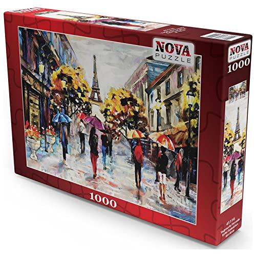 Nova Puzzle 1000 Teile regnerische Eiffelstraße Puzzle - Ölfarben von Nova Puzzle