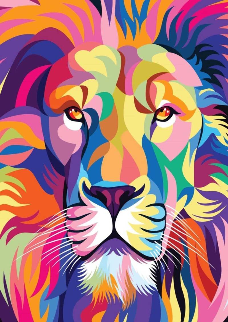 Nova Puzzle Colorful Lion 1000 Teile Puzzle Nova-Puzzle-41138 von Nova Puzzle