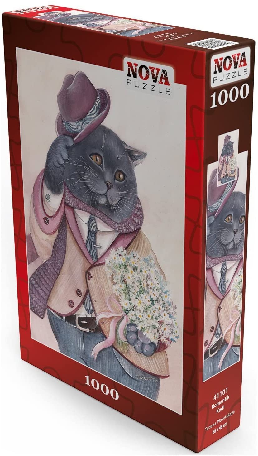 Nova Puzzle Romantic Cat 1000 Teile Puzzle Nova-Puzzle-41101 von Nova Puzzle