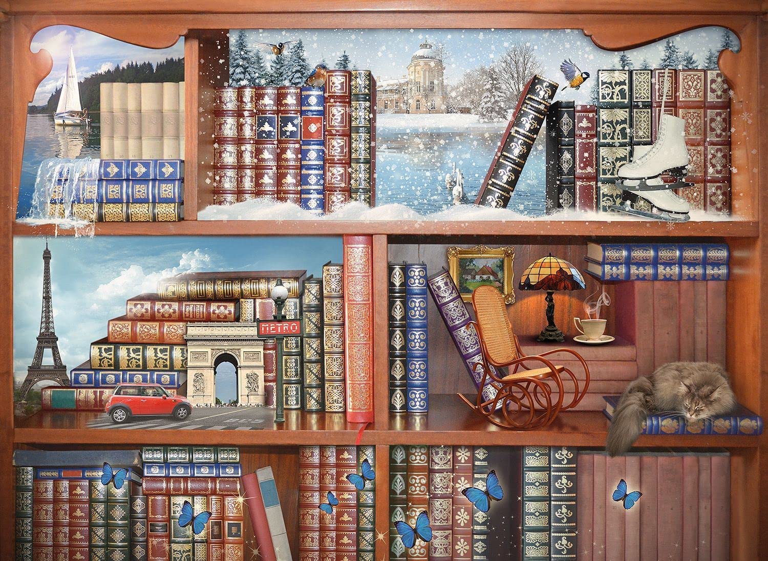 Nova Puzzle Zauberbücher 1000 Teile Puzzle Nova-Puzzle-41072 von Nova Puzzle