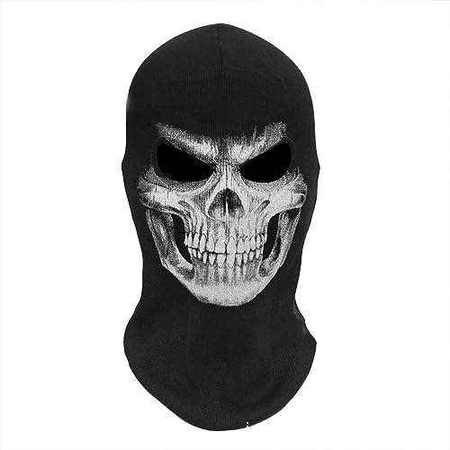 Novaray Sturmmaske, Skelett Maske Totenkopf-Motiv Sturmhaube Hut Unisex Rollenspiel Kostüme Requisite für Paintball, Halloween-Partys, Karneval, Cosplays und Kostümpartys von Novaray