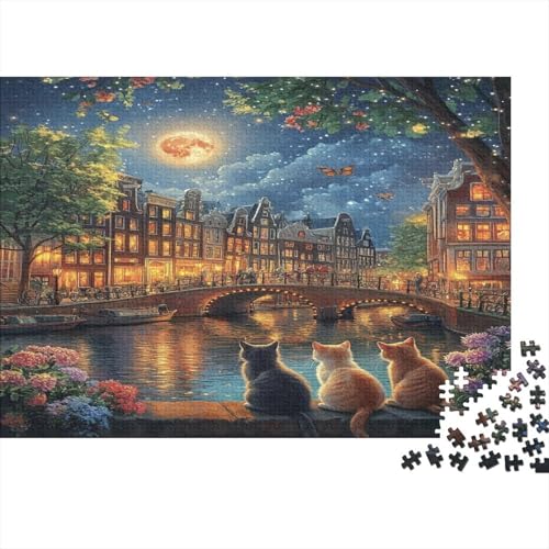 Amsterdamer Kanal Puzzle 1000 Teile Puzzle Für Erwachsene Und Kinder Ab 14 Jahren Puzzel 1000pcs (75x50cm) von NoveAurora