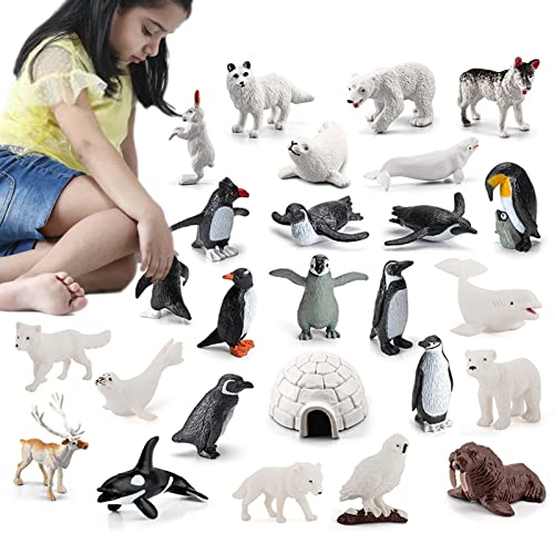 Eisbär Figur - Realistische arktische Meer Wirbellosen Figuren Spielset,Polar Tiermodelle für Kuchen Dekor oder Partyzubehör Novent von Novent