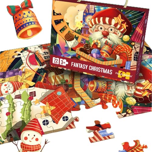 Kinder Weihnachten Puzzle Spielzeug - Dekorative Weihnachts-Puzzle für Kinder,Vorschulspielzeug für Vorschulunterricht, Vergnügungspark, nach Hause, Schule, Themenparty Novent von Novent