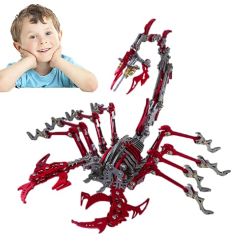 Novent 3D Metallpuzzle, 3D-Metallpuzzle für Erwachsene | Montiert realistischer Skorpion mit beweglichen Puzzle-Spielzeug | Abnehmbare 3D-Puzzle, Schreibtischdekoration, Kunsthandwerk Geschenke von Novent