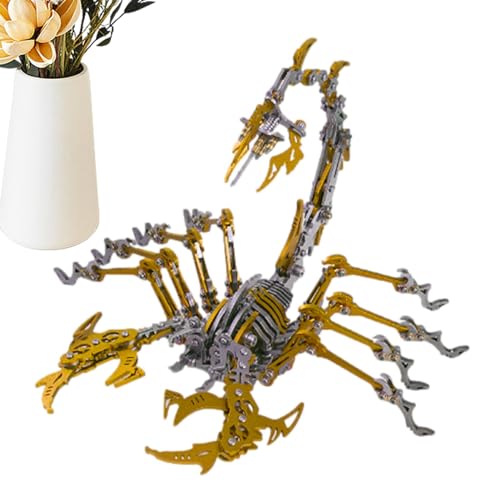 Novent 3D Metallpuzzle, 3D-Metallpuzzle für Erwachsene - Montiert realistischer Skorpion mit beweglichen Puzzlespielzeugen,Bau-Kits für 3D-Modelle Desktopdekoration, abnehmbare Puzzle-Spielzeug für von Novent