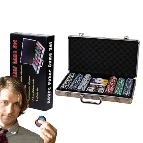 Novgorod Pokersets mit Etui, nummerierte Pokerchips | Mehrzweck-Pokerchips, Casino-Chips-Set - Gewichtetes komplettes Pokerspielset. Pokerspielset für Blackjack-Turnier von Novgorod