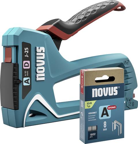 Novus Tools J-25 030-0459 Handtacker Klammerntyp Typ 53, Typ 53F, Typ 37, Typ 11 Klammernlänge 4 - von Novus Tools