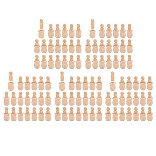 Nozldots Unfinished Nagel Verschachtelungspuppe Menschliche Körper, Unlackiert Natürliche Dekorative Holzfigur Malerei, 100 von Nozldots