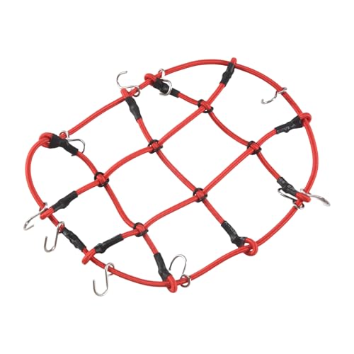 Nsssunnre RC Auto Teile ZubehöR Elastisches GepäCk Netz für 1/12 MN D90 D99 MN99S, Rot von Nsssunnre