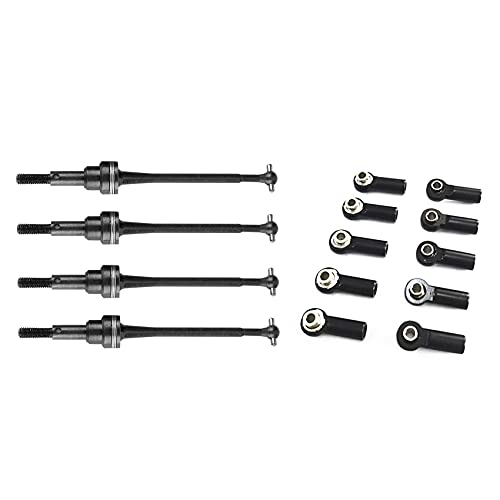 Ntcpefy 1 Set für 12428 12423 12428-ABC CVD-Antriebswelle aus Metall vorne und 10 Stück Metall M2,5 Verbindungsstangenkopf Kugelgelenk von Ntcpefy