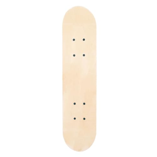 Ntcpefy 58,5 cm Skateboard-Deck, Ahorn-Skatebrett, für Erwachsene und Kinder, Selbstgemacht, Handbemalt, Dekoratives Brett, Doppelwippe von Ntcpefy