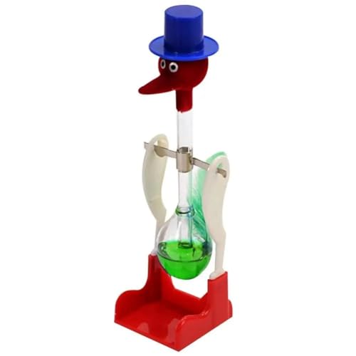 Ntcpefy Transparenter Trinkvogel mit Flüssigem Perpetual Motion Balance Trinkwasservogel Non-Stop-Lernspielzeug für Kinder,C von Ntcpefy