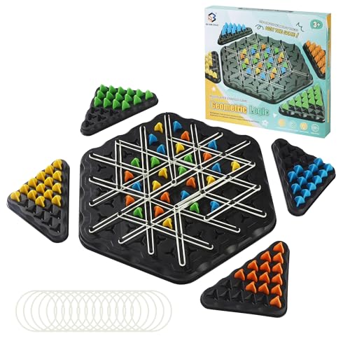 Triggle Spiel,Lustiges Ketten Dreieck Spiel,Chain Triangle Game,Strategie Brettspiele,Desktop Brettspiel,Geeignet für Eltern-Kind-Interaktion und Familientreffen von Nuangoo