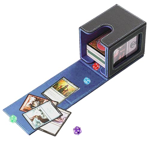 Nubamzy Commander Display Deck Box | Commander Deck Display Aufbewahrungsbox mit großem Fassungsvermögen, Kinder-Organizer-Box zum Sammeln von Karten mit Ärmeln für Schokolade, Ohrringe von Nubamzy