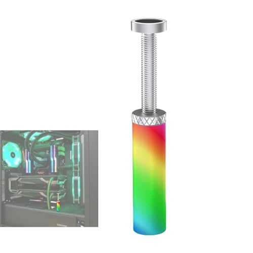 Nubamzy Vertikaler Grafikkartenhalter, ARGB Grafikkartenstütze, 5 V, 3-polig, höhenverstellbar, Aluminiumlegierung mit LED-Lichtern, Kartenhalter für PC-Motherboard von Nubamzy