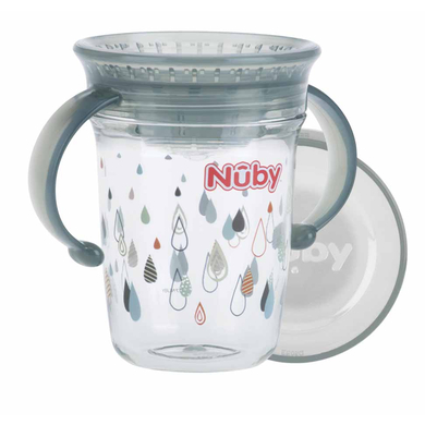 Nûby 360° Trinklerntasse WONDER CUP 240 ml aus Tritan von Eastman in grau von Nûby