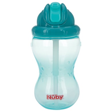 Nûby Trinkhalmbecher No-Spill Flip-It 360ml ab 12 Monaten in aqua von Nûby