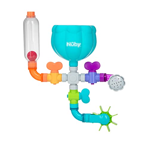 Nuby Wacky Waterworks – Bade-Spielzeug mit Saugnapf | Kognitives Wachstum für Kinder | Interaktives Wasserspielzeug | Spaßig und lehrreich | Ab 3 Jahren von Nuby